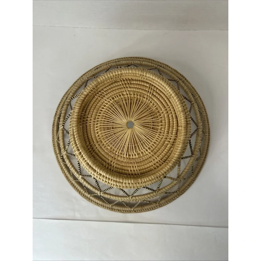 Vintage Circle Hand Woven Sweetgrass Bogo Wicker 10